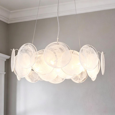 Lustre en verre 6 lumières Murano