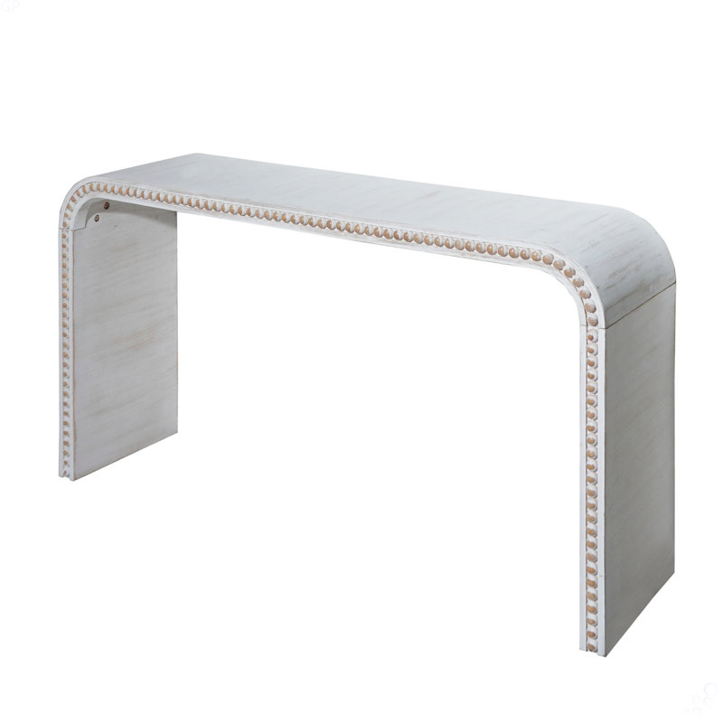 59in Console Table, Antique Gray/White