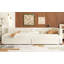 Lit plateforme double tapissier double avec USB et 2 tiroirs, beige