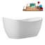 Baignoire autoportante 63 po avec drain interne 63 po Streamline