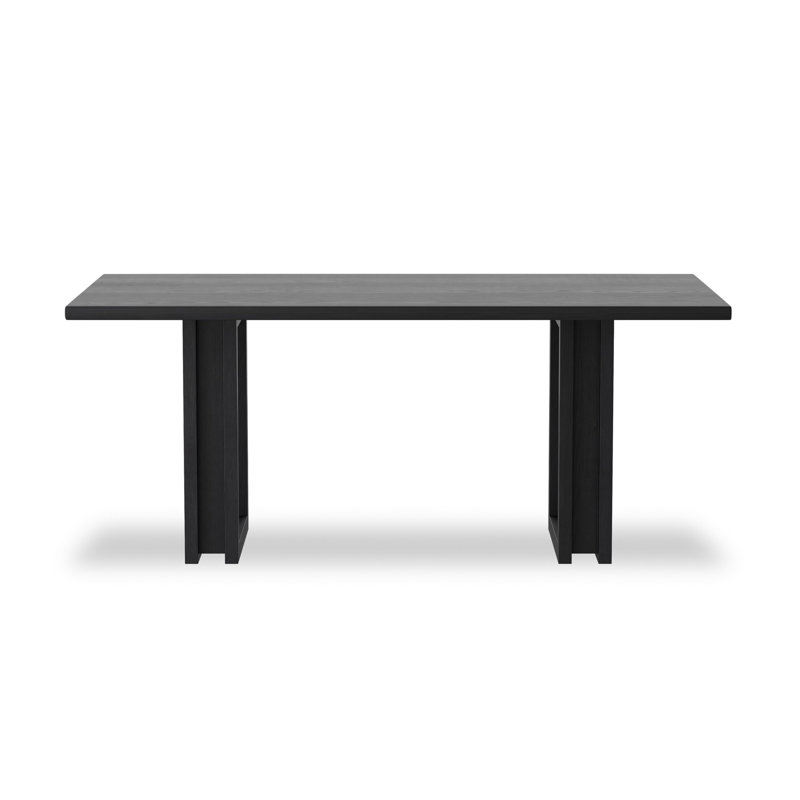 Carmel Solid Wood Dining Table, Black Wash