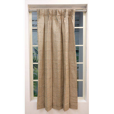 Fabdivine Hand Block Print Floral Plated Curtain, Uses for Door, Window 100% Linen, Tarangani