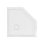 Base de bac de douche à double seuil 38 "x 38" avec drain central Marquette - blanc brillant