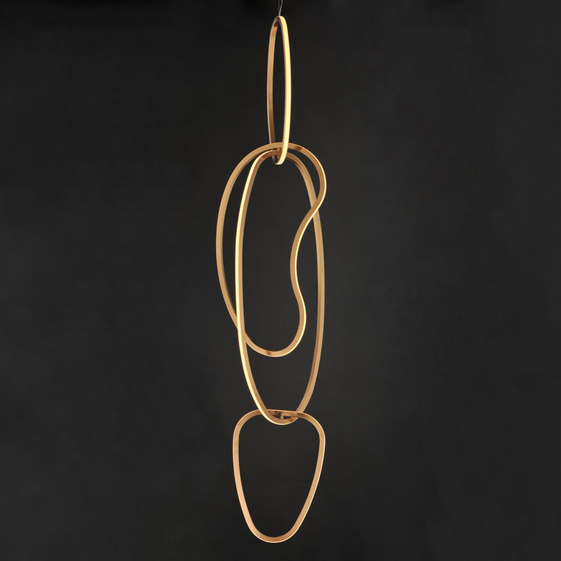 Luminaire suspendu multicolore Unity, Champagne brossé