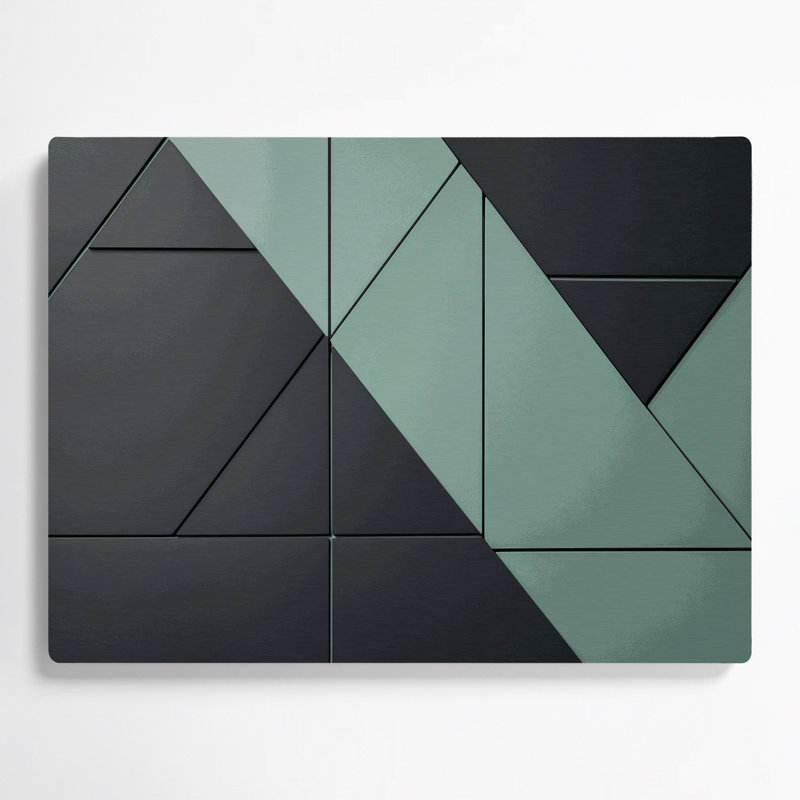 Minimalisme 46, art mural gris en métal, H 8 po x l 10 po