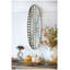 Art mural en métal argenté avec motif de grille - Accent géométrique en fer 12,5 "x 37,5"