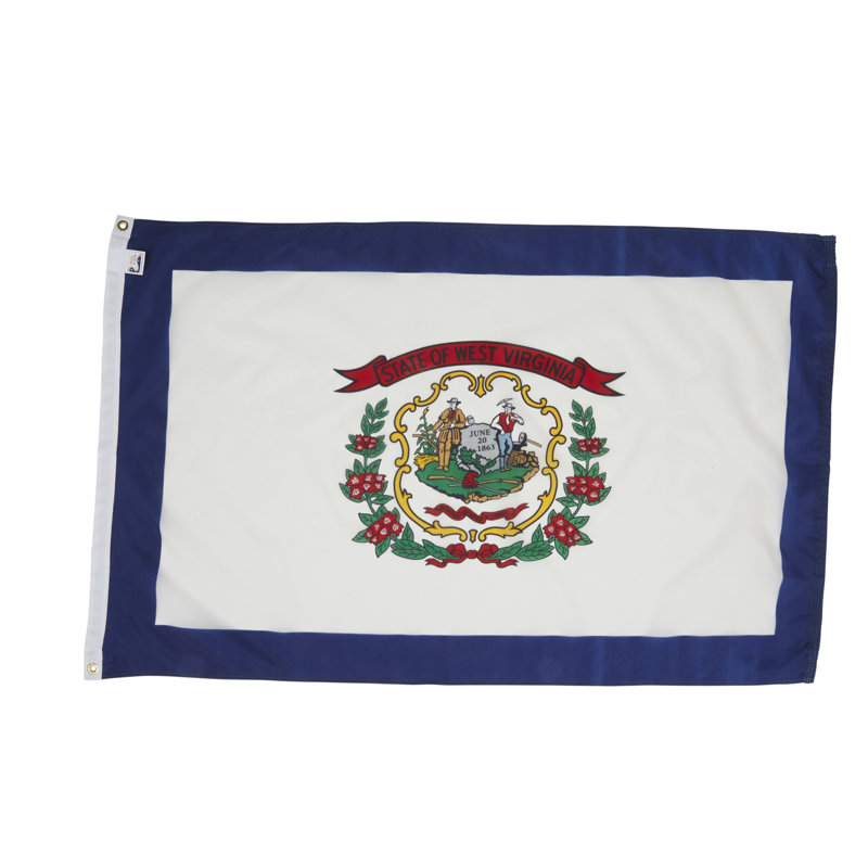 Drapeau de maison State, Virginie occidentale, Nylon, H 60 po x l 96 po