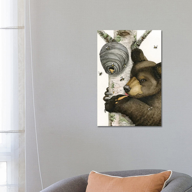Honey Bear by Tracy Lizotte - Painting on Canvas, Wrapped Canvas, 66.04cm H x 45.72cm W x 3.81cm D