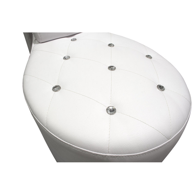 Fauteuil d'appoint Schenck , Simili cuir blanc