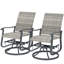 Ensemble de 2 fauteuils oscillants Outsunny, rotin rotin en osier avec structure en acier, dossier haut, jaune