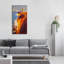 «Half-Faced Hereford» par Rita Kirkman, art mural en verre acrylique, 12 po x 24 po-1067738501