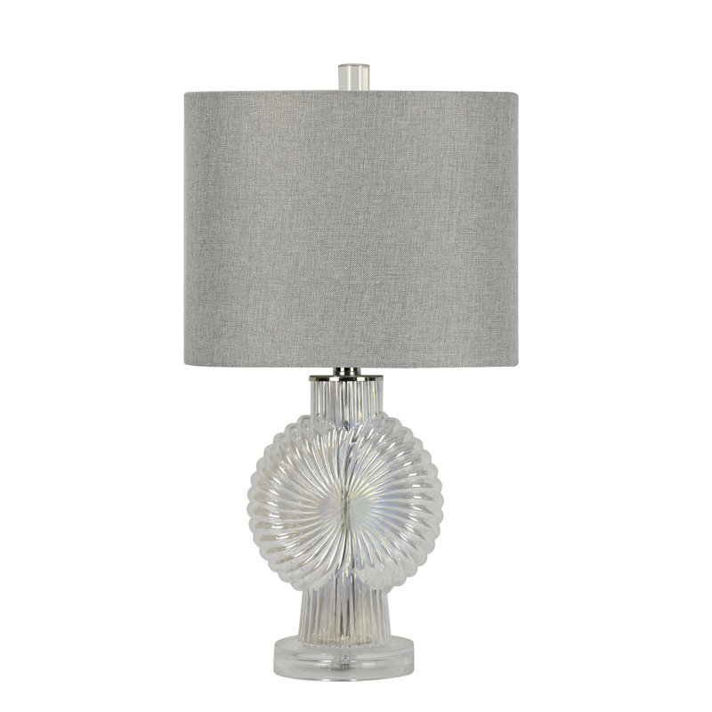 Lampe de table en cristal Kornilia, H 22 po x l 12 po x P 7 po