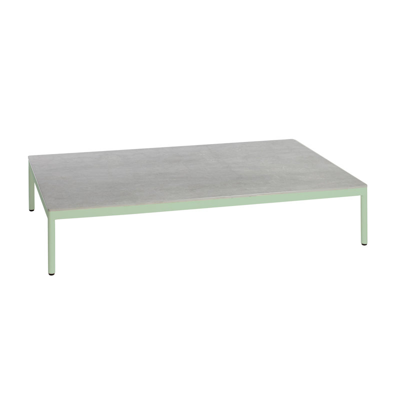 Riad Coffee Table, Gray, Pastel Green