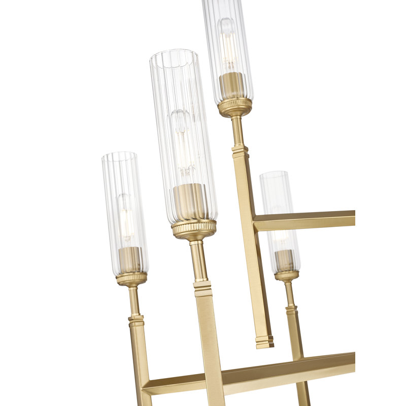 Granton Modern Gold 9 Light Chandelier, Modern Gold