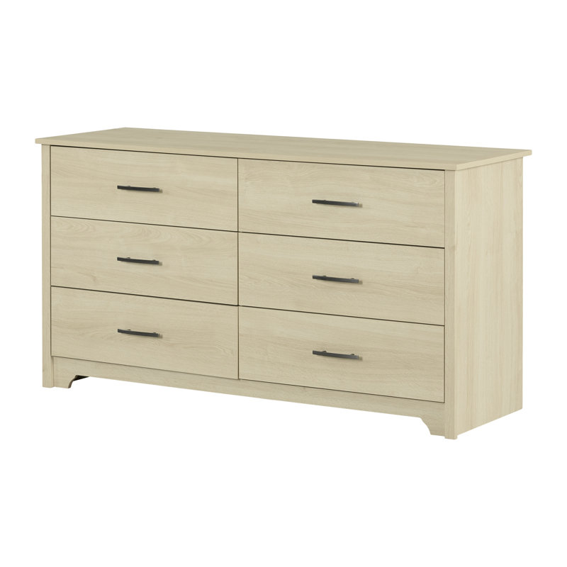 Commode 6 tiroirs Fusion, Beige
