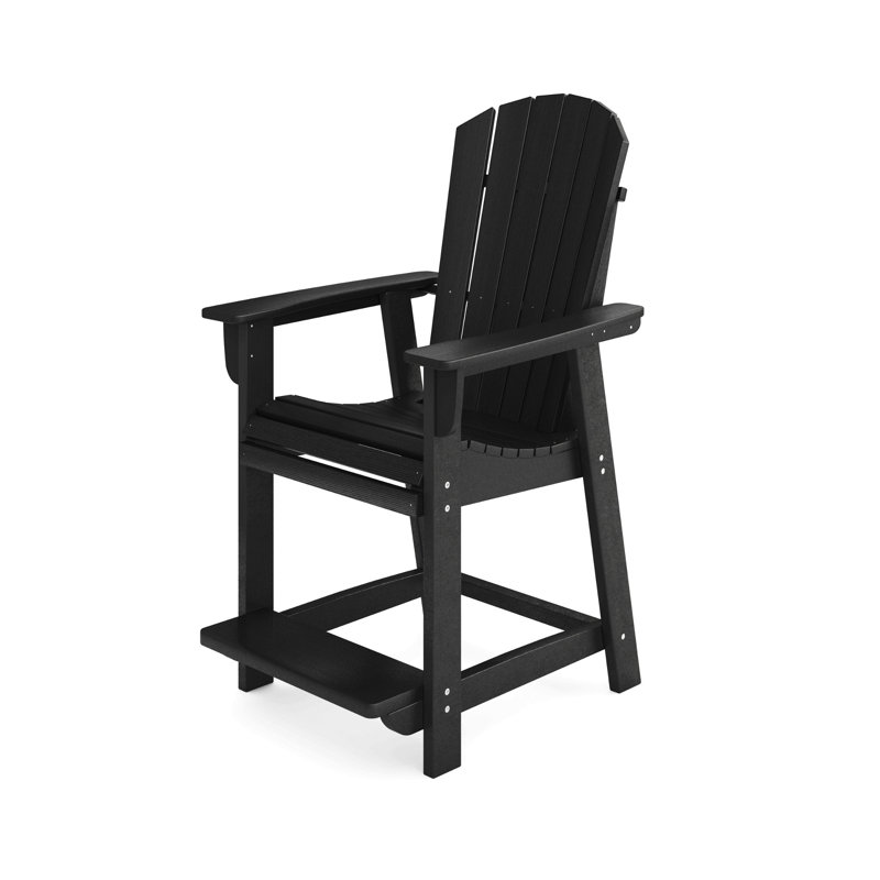 Chaise de comptoir de style Adirondack, Noir