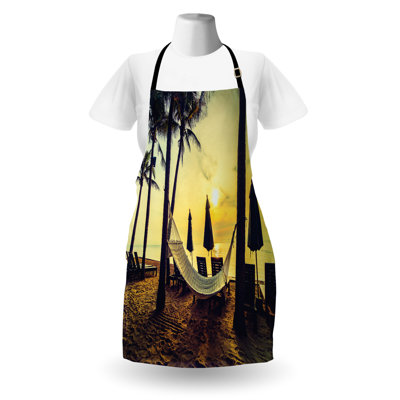Multicolore Bungalow tablier de plage rose unisexe