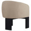 Chaise d'appoint sculptée Boucle avec silhouette incurvée
