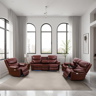 Ensemble de canapé inclinable 3 pièces Claret