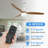 Blanscet 52" Wood Blades Ceiling Fan with LED Light Kit and Remote Control