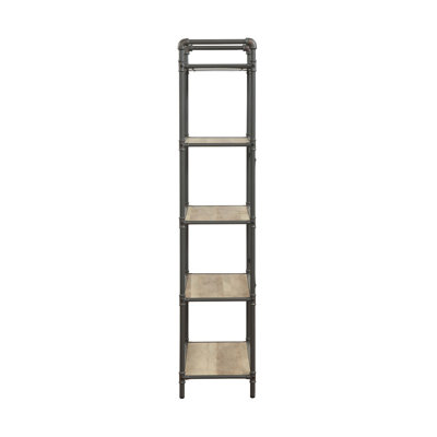Itzel Antique Oak & Sandy Gray Finish Bookshelf