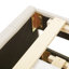 Lit plateforme tapissier avec lit gigogne et 3 tiroirs, tissu en lin-1845936901