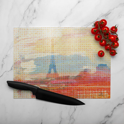 Hessian Paris Glass Chopping Board