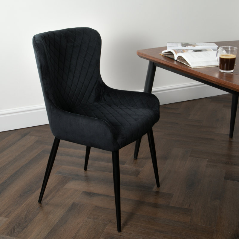 Parkstone Wingback Side Chair, Black, Black