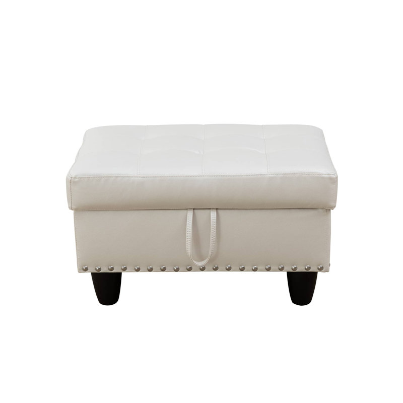 Repose-pieds avec rangement Ginger, Beige