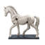Sculpture cheval à finition craquelée