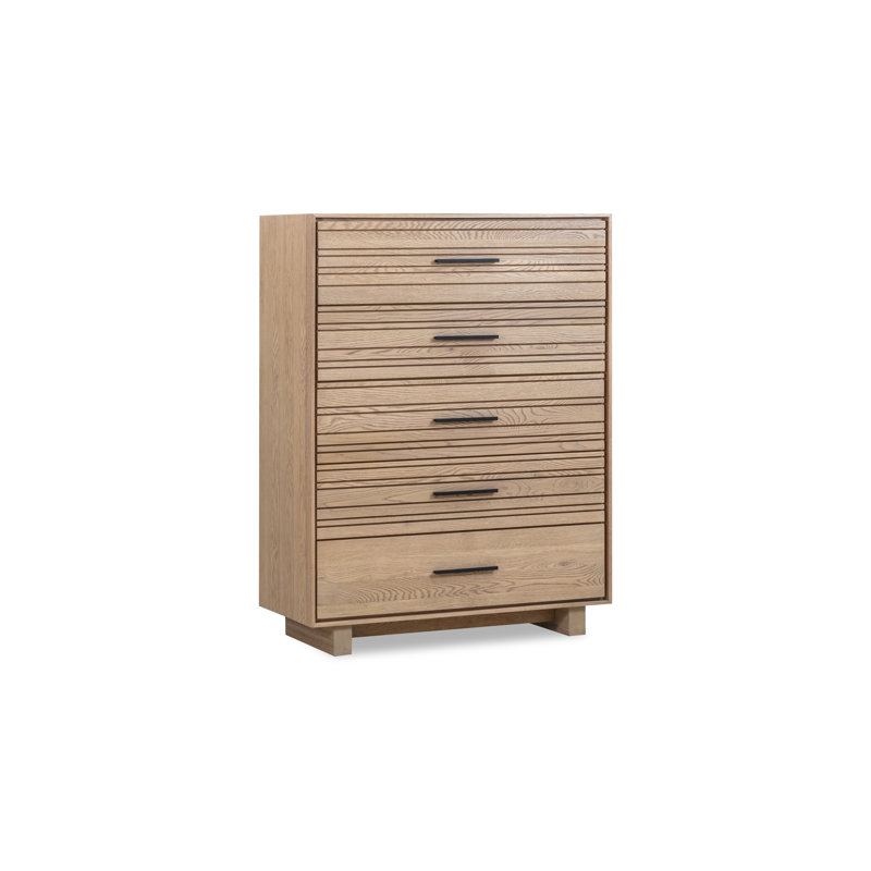 Commode à 5 tiroirs Batten en chêne blond