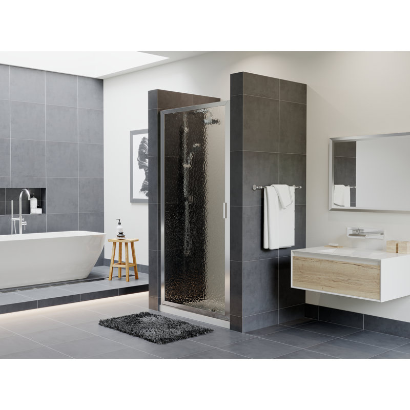 Porte de douche encadrée l 30 "x H 69" Paragon Series, Obscur, Argent poli (chrome)