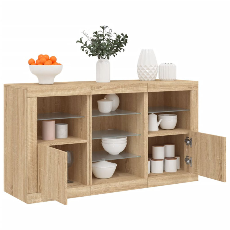 Azariyah 123cm Sideboard, Sonoma Oak