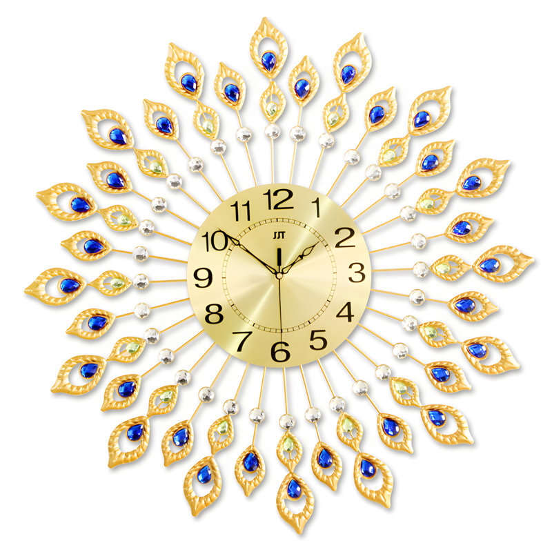 Grande horloge murale 24 pouces, horloge murale moderne en 3D avec cadran arabe, non-Tickin