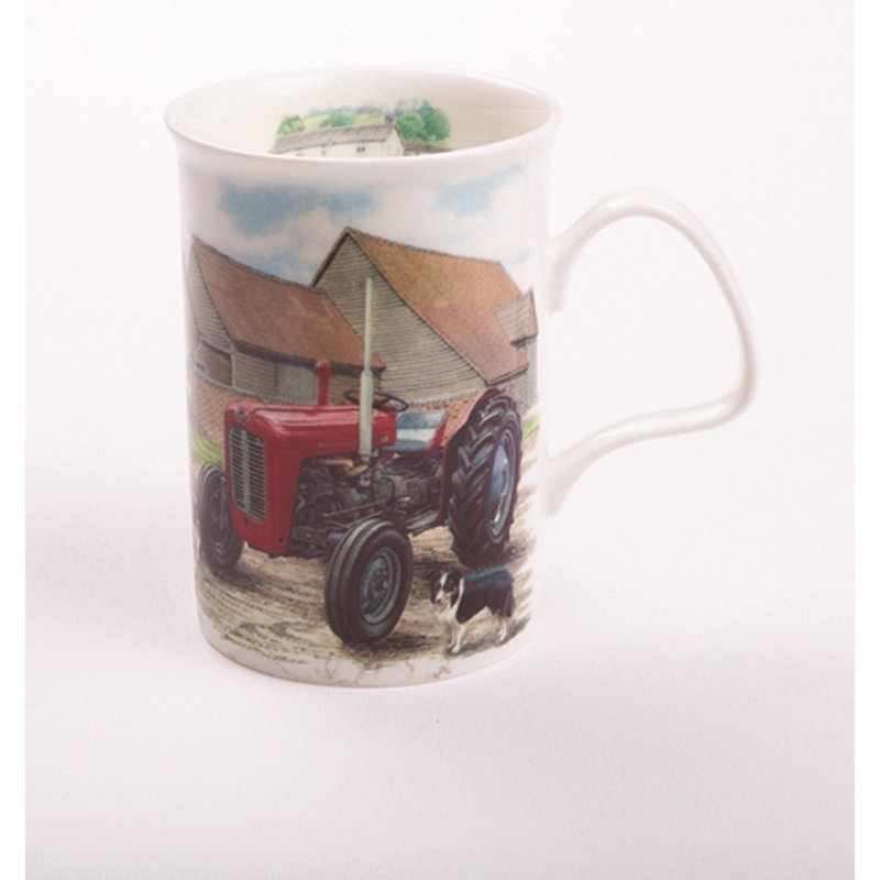 Ensemble de grandes tasses à café en porcelaine désossées 6 pièces Brannon