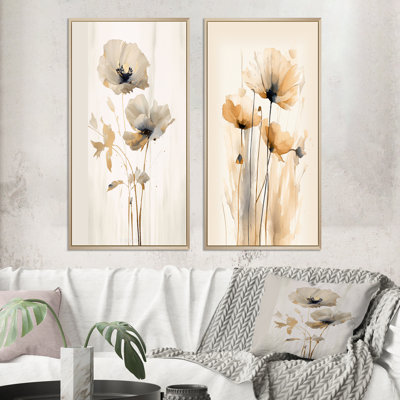 2 Pieces on Canvas - Vibrant Poppies