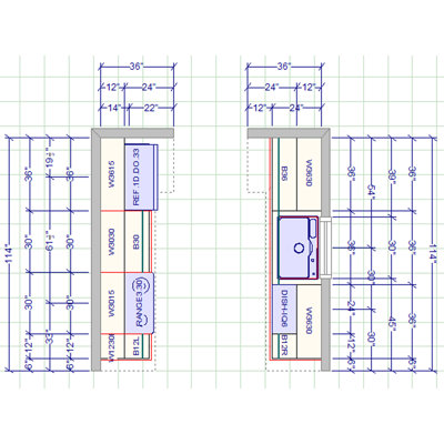 Dwelling Rosemont Galley Wall Pre-Assembled Kitchen Cabinet