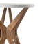 Table d'appoint ronde de 23,25 po de hauteur avec pieds en bois massif-627913966
