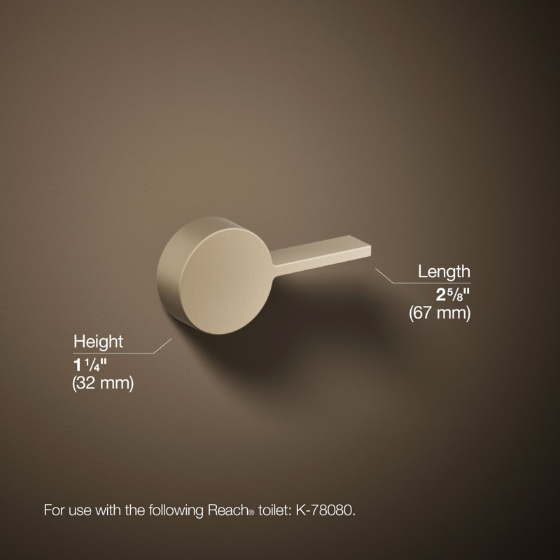 Reach Left-Hand Trip Lever, Brushed Bronze