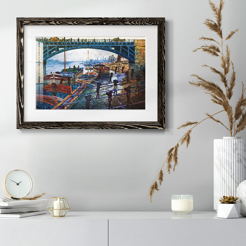 Le transporteur de charbon par Monet, H 18 po x l 26 po x P 1,5 po, Noir