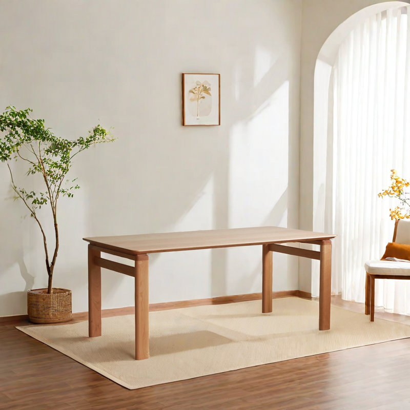 Emelee Dining desk all solid wood, 29.52"H x 86.61"L x 33.46"W