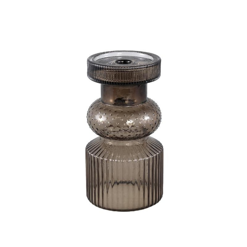 Glass Candelabra, Grey