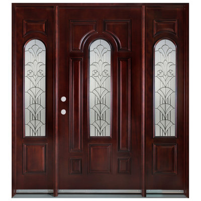 80'' Paneled Wood Front Entry Doors