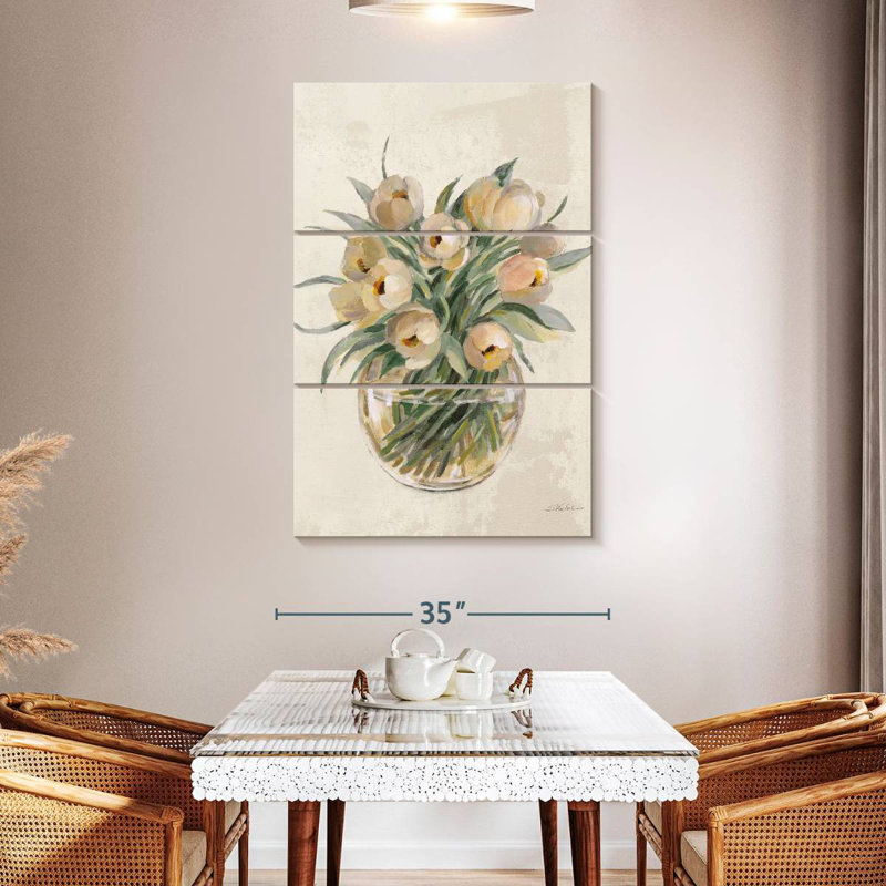 Bouquet de fleurs Harnek Blush - blanc, H 50 po x l 32 po