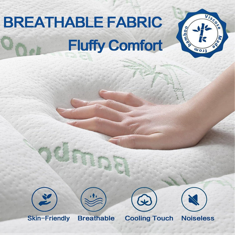 Twin XL White Quilted Down Alternative Mattress Topper