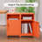 Katarra 26'' Tall Metal Nightstand Storage Cabinets With Lock-804624984
