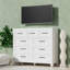 Commode haute à 9 tiroirs peu encombrante avec glissières coulissantes pour le rangement à la maison-132207513