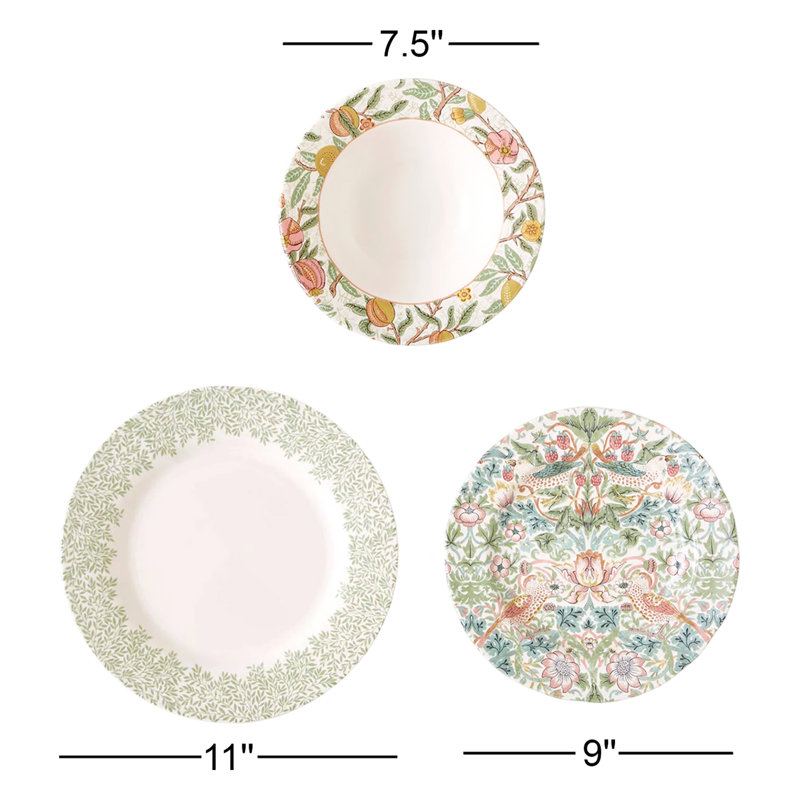 Spode Morris & Co 12 Piece Set