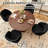 Round Table With Set Of Four Barrel Chairs-1246870923