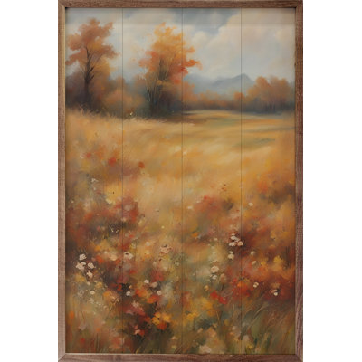 Autumn Field With Trees